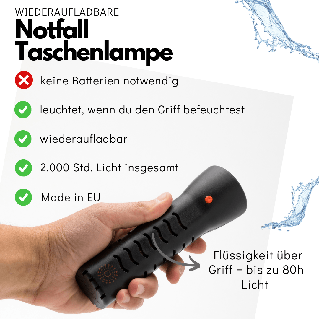 Wasserbetriebene Notfall-Taschenlampe - WaterLamp